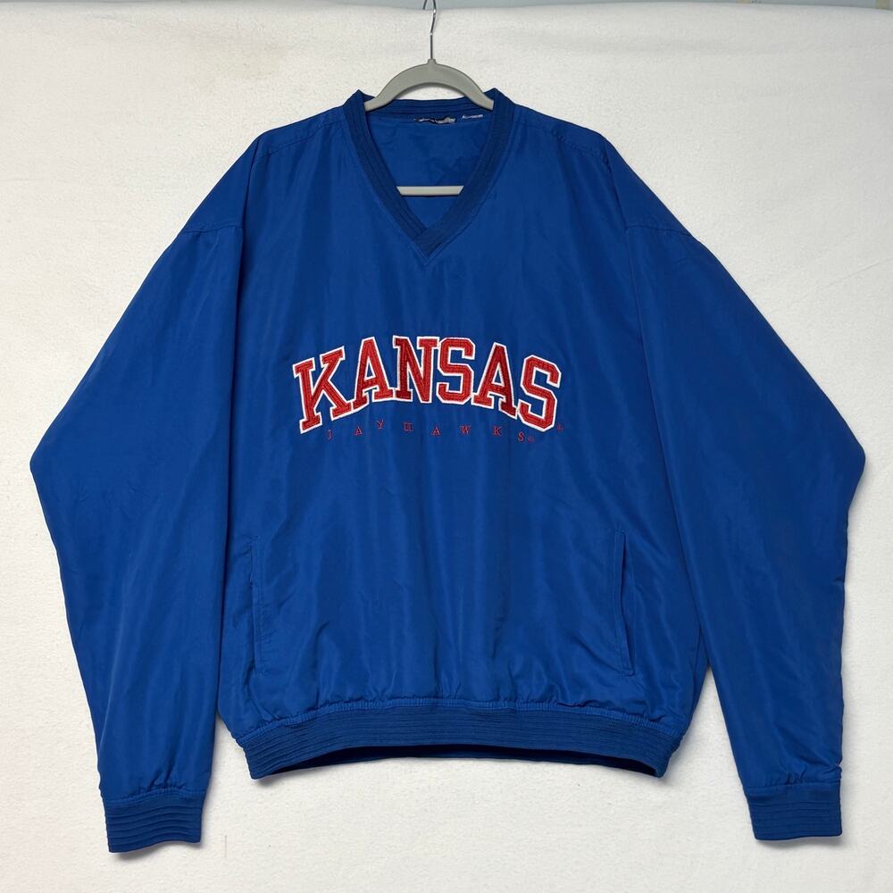 Kansas Jayhawks NCAA Windbreaker Pullover Adult XL Vintage College Jacket Coat